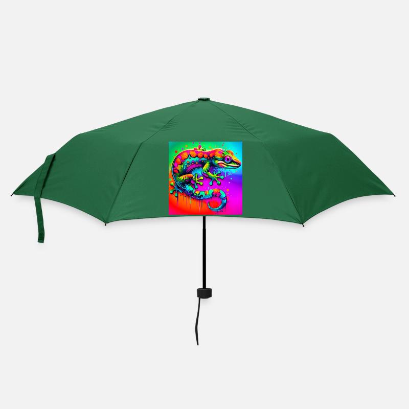 Gecko - Regenschirm (klein) - Flaschengrün