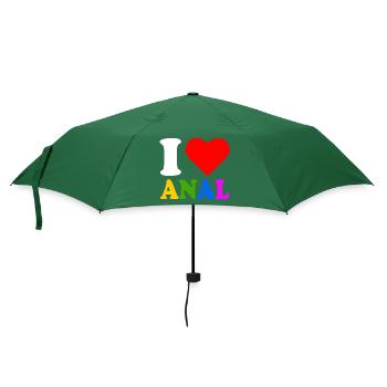 I love anal - Regenschirm (klein) - Flaschengrün - Vorne