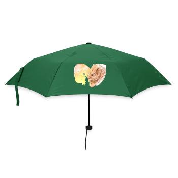 Krampus Percht Teufel 2320 - Regenschirm (klein) - Flaschengrün - Vorne