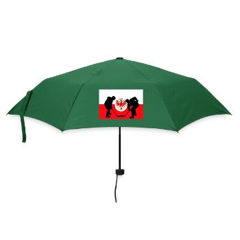 Südtirol Flagge - Regenschirm (klein) - Flaschengrün - Vorne
