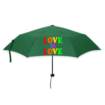 Love is love - Regenschirm (klein) - Flaschengrün - Vorne