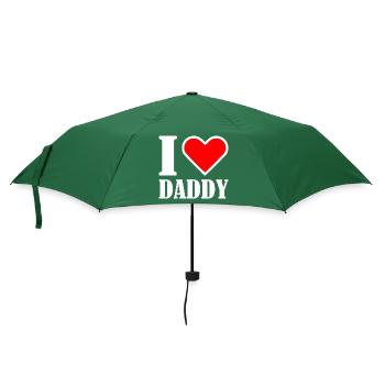 I love daddy - Regenschirm (klein) - Flaschengrün - Vorne