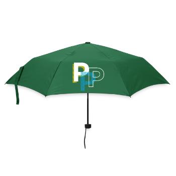Anfangsbuchstabe P - Regenschirm (klein) - Flaschengrün - Vorne