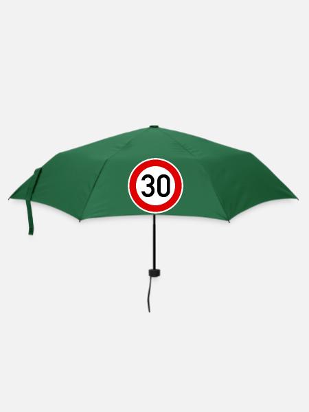 Tempo 30 - Regenschirm (klein) - Flaschengrün