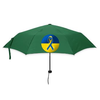 Freiheit für die Ukraine - Regenschirm (klein) - Flaschengrün - Vorne