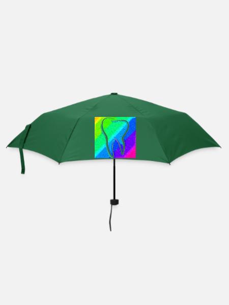 Zahn | Zahnärztin | Zahnarzt | Zahnarzthelferin - Regenschirm (klein) - Flaschengrün