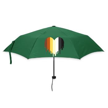 Tropfendes Gay Bear Herz Gay Bear Pride - Regenschirm (klein) - Flaschengrün - Vorne