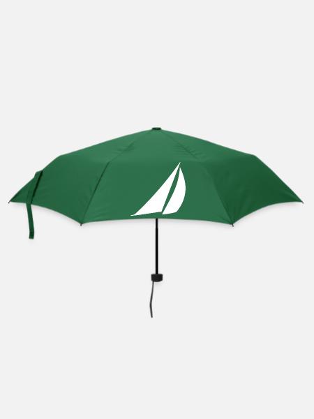 Segelboot mit Segel für Segler und Kapitäne - Regenschirm (klein) - Flaschengrün