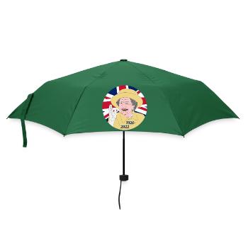 Queen Elizabeth II - 1926-2022 - Regenschirm (klein) - Flaschengrün - Vorne