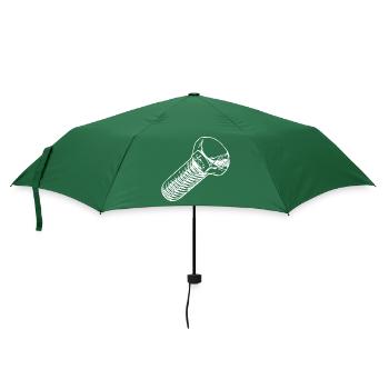 Werkstattschrauber Papa Schraube - Regenschirm (klein) - Flaschengrün - Vorne