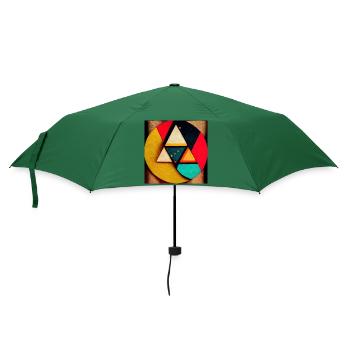 Comic Pop Art - Regenschirm (klein) - Flaschengrün - Vorne