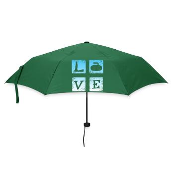 Liebe Curling - Regenschirm (klein) - Flaschengrün - Vorne