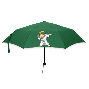Christkind Weihnacht für Männer, Frauen und - Regenschirm (klein) - Flaschengrün - Vorne