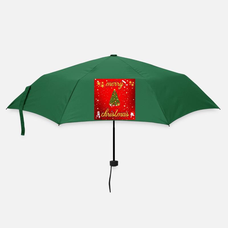 Frohe Weihnachten Version 2 - Regenschirm (klein) - Flaschengrün