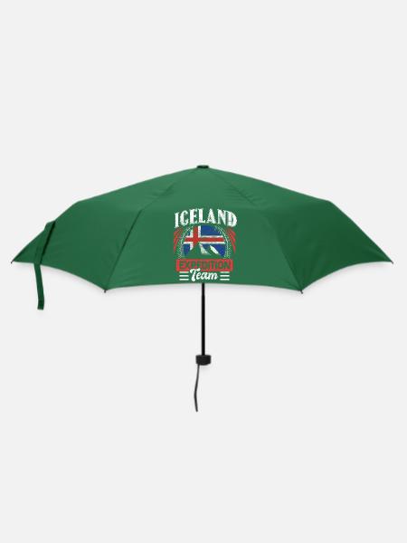Island Staat Geschenkidee - Regenschirm (klein) - Flaschengrün
