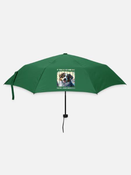 Australischer Schäferhund - Regenschirm (klein) - Flaschengrün