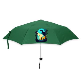 Außerirdische Kreatur - Regenschirm (klein) - Flaschengrün - Vorne