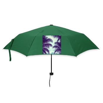 Palmblätter Kunst - Regenschirm (klein) - Flaschengrün - Vorne