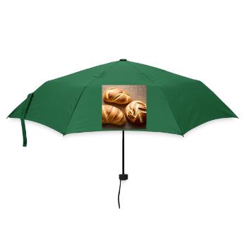 Porträt eines knusprigen Brotes - Regenschirm (klein) - Flaschengrün - Vorne