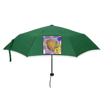 FREE HUG (Gratis Umarmung) - Abbild - 2023 - Regenschirm (klein) - Flaschengrün - Vorne
