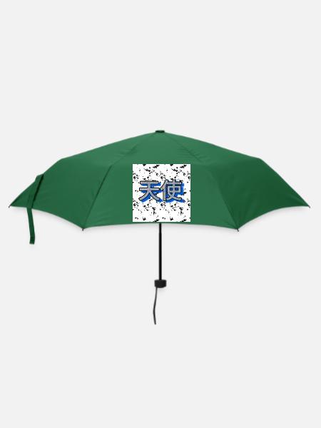 Engel (Chinesische Schrift) - Abbild - 2023 - Regenschirm (klein) - Flaschengrün