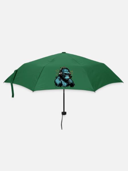 Gorilla Disc Jockey - Regenschirm (klein) - Flaschengrün
