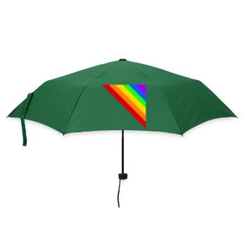 Ecke bunt Regenbogen Geschenkidee - Regenschirm (klein) - Flaschengrün - Vorne