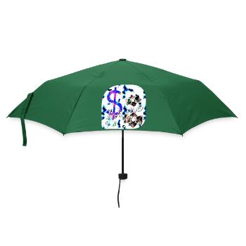For me $ - Club WoW - Regenschirm (klein) - Flaschengrün - Vorne