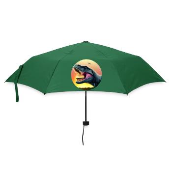 Cheeseburger Dinosauerier - Regenschirm (klein) - Flaschengrün - Vorne