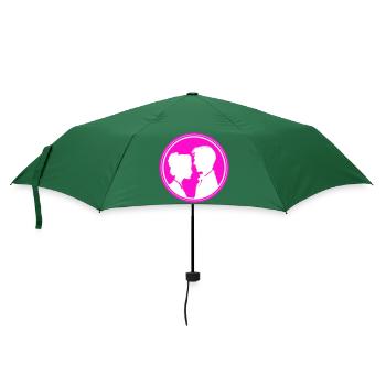 Ehepaar Hochzeit Couple Heirat - Regenschirm (klein) - Flaschengrün - Vorne