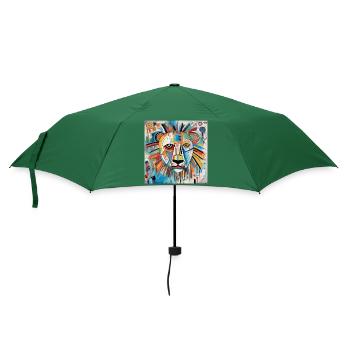 LÖWEN-STRASSENKUNST - Regenschirm (klein) - Flaschengrün - Vorne
