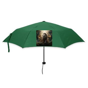 Gott Löwe - Regenschirm (klein) - Flaschengrün - Vorne