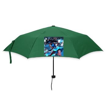 Bereit für Smash! - Regenschirm (klein) - Flaschengrün - Vorne