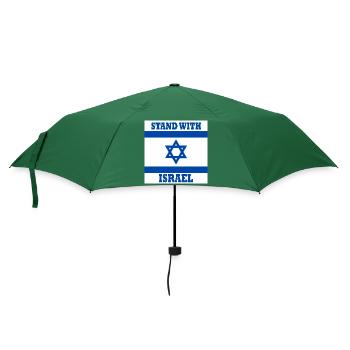 Stand with israel - Regenschirm (klein) - Flaschengrün - Vorne