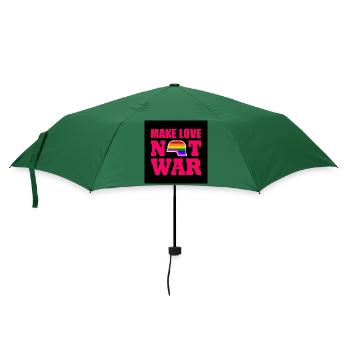 Make love not war - Regenschirm (klein) - Flaschengrün - Vorne