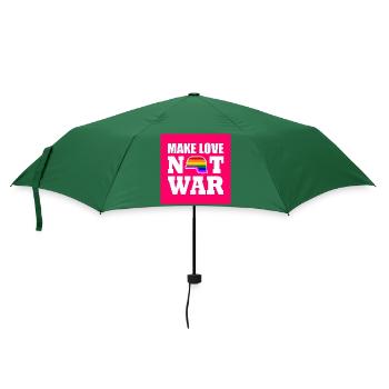 Make love not war - Regenschirm (klein) - Flaschengrün - Vorne
