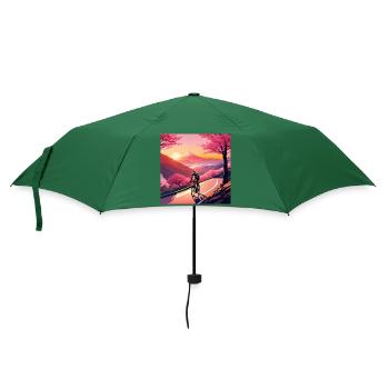 Kirschblütenzeit – Radtour - Regenschirm (klein) - Flaschengrün - Vorne