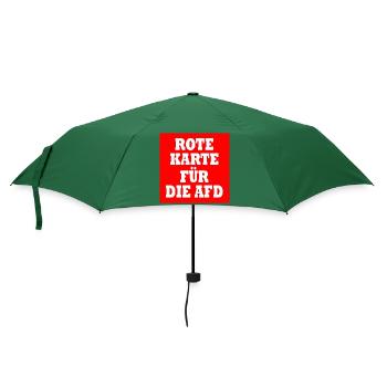 Rote karte für die afd - Regenschirm (klein) - Flaschengrün - Vorne
