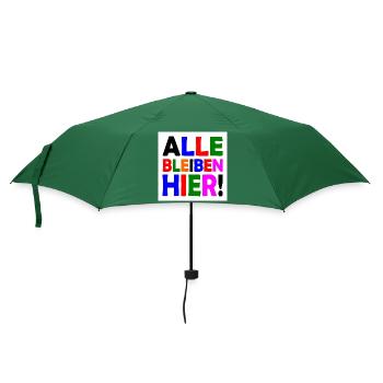 Alle bleiben hier - Regenschirm (klein) - Flaschengrün - Vorne