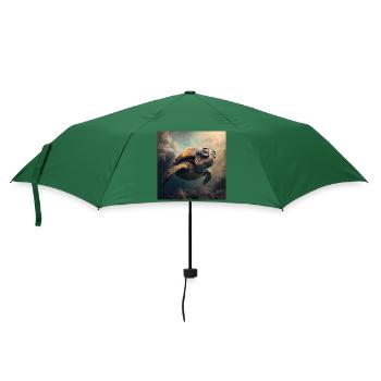 Fliegende Schildkröte - Regenschirm (klein) - Flaschengrün - Vorne