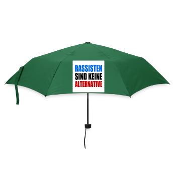 rassisten sind keine alternative - Regenschirm (klein) - Flaschengrün - Vorne