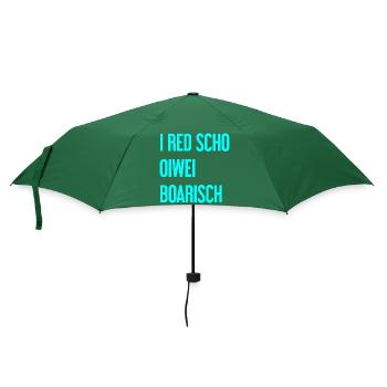 I red scho oiwei boarisch - Regenschirm (klein) - Flaschengrün - Vorne