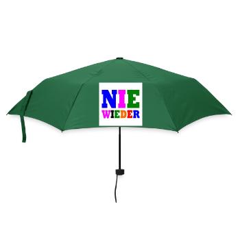 Nie wieder - Regenschirm (klein) - Flaschengrün - Vorne