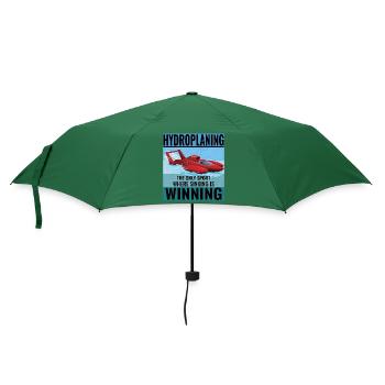 Wasserflugzeug Boot Rennen Humor Gewinnen Platinen - Regenschirm (klein) - Flaschengrün - Vorne