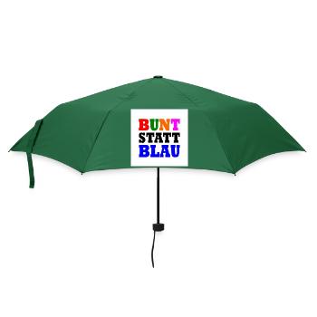 Bunt statt blau - Regenschirm (klein) - Flaschengrün - Vorne