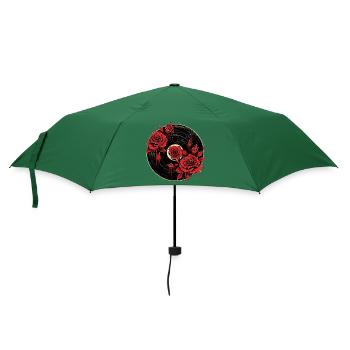 Schallplatten Liebe - Regenschirm (klein) - Flaschengrün - Vorne