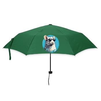 Coole Ratte - Regenschirm (klein) - Flaschengrün - Vorne