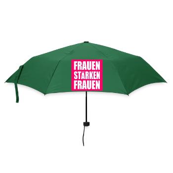 frauen stärken frauen - Regenschirm (klein) - Flaschengrün - Vorne