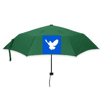 Peace Friedenstaube - Regenschirm (klein) - Flaschengrün - Vorne