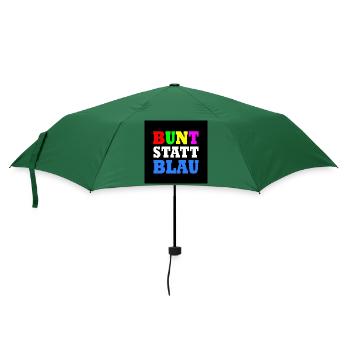 Bunt statt blau - Regenschirm (klein) - Flaschengrün - Vorne